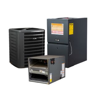 1.5 Ton 13.4 SEER2 80% AFUE 40000 BTU Gas Furnace and R32 Air Conditioner System - Horizontal - AQ-GLXS3BN1810 / AQ-CHPTA1822A3 / AQ-GD9S800403AN