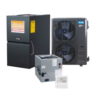 Hybrid 5 Ton 16 SEER2 80% AFUE 100000 BTU Low NOx Furnace and High Efficiency Heat Pump System | Extreme Series - R454B - Downflow / Horizontal - ACIQ-60-HPD / ACIQ-48-ACL-B / AQ-GD9T801005CX