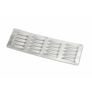 HPC 14-Inch x 4 1/2-Inch Louvered Stainless Steel Vent - EV-14X4.5SS