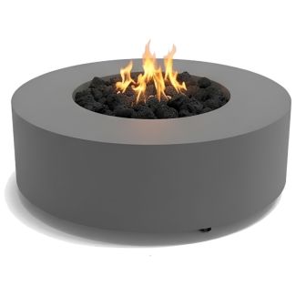 HPC AGNI 48" Steel Gas Fire Pit with CSA Certified Match Light Ignition & Standard Burner in Pewter - AGNI48-MLFPK-P