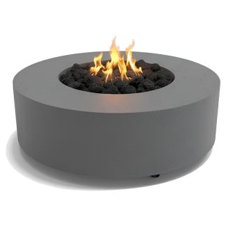 HPC AGNI 48" Steel Gas Fire Pit with CSA Certified Match Light Ignition & Standard Burner in Silver Vein - AGNI48-MLFPK-S