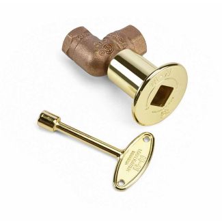 HPC Decorative Key Valve Kits - Antique Brass, Angled, 1/2"