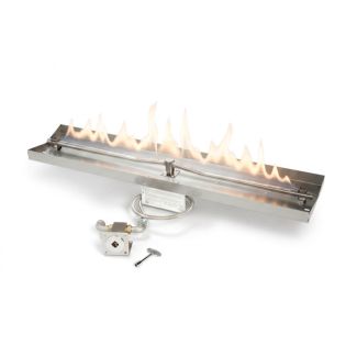 HPC Linear 25" Fire Pit Burner Kit with Interlink Pan & CSA Certified Match Light Ignition & Torpedo Burner - TOR-MLFPK25X8-L
