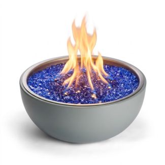 HPC 35" Round Aluminum Gas Fire Bowl with Match Light 24V - 120V in Stone Grey - STONE30MLFPK