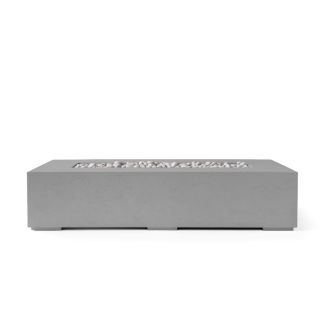 HPC Sonoma 72" Linear Concrete Gas Fire Pit in Charcoal with Match Light & Ivory Beach Stone - TOR-SONO72-CHIB-MLFPK