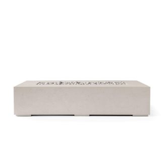 HPC Sonoma 72" Linear Concrete Gas Fire Pit in Clay with Match Light & Ivory Beach Stone - TOR-SONO72-CLIB-MLFPK
