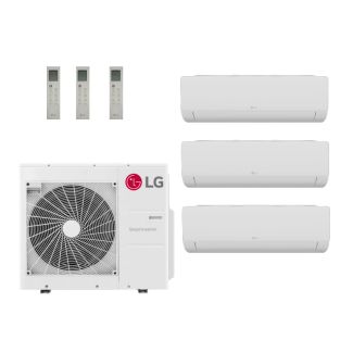 LG 18,000 BTU Multi F 20 SEER2 Three Zone Wall Mount Mini Split Heat Pump System – R32 | 230V