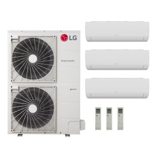 LG 48000 BTU Multi F 20.8 SEER2 Tri Zone Wall Mount Mini Split Heat Pump System - R32 | 230V - 9 + 9 + 9
