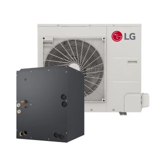 LG 1.5 Ton 15 SEER2 High Efficiency Heat Pump with 14" Multi-Positional Cased Coil | Inverter - R32