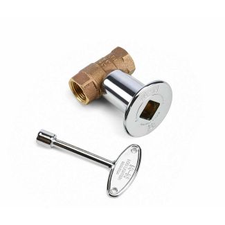 HPC 1/2-Inch 150K BTU 90 Degree Chrome Key Valve With Key - MSCB