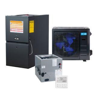 Hybrid 2.5 Ton 15.8 SEER2 80% AFUE 80000 BTU Low NOx Furnace and High Efficiency Heat Pump System | Inverter - R454B - Downflow / Horizontal - ACIQ-30-EHPD / ACIQ-36-ACL-B / AQ-GD9T800805CX
