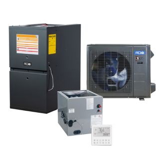 Hybrid 2.5 Ton 16 SEER2 80% AFUE 80000 BTU Low NOx Furnace and High Efficiency Heat Pump System | Extreme Series - R454B - Downflow / Horizontal - ACIQ-30-HPD / ACIQ-36-ACL-B / AQ-GD9T800805CX