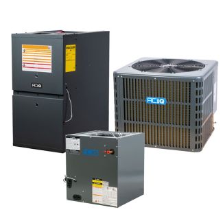 ACiQ 2.5 Ton 14.3 SEER2 80% AFUE 80,000 BTU Low NOx Furnace & AC System - R32 Downflow/Horizontal - AC-I-30AC14 / AC-I-3036ACL-21 / AQ-GD9T800805CX