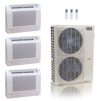 48,000 BTU ACiQ Standard 24 SEER2 3 Zone Floor Mount Mini Split Heat Pump System - R454B | 230V - 9 + 12 + 12 - ES-48Z-M6C / ACiQ-09FM-HH-MD / ACiQ-12FM-HH-MD-2