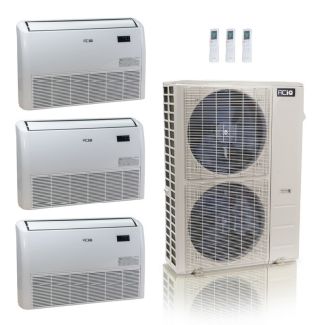 48,000 BTU ACiQ Standard 24 SEER2 3 Zone Floor Mount Mini Split Heat Pump System - R454B | 230V - 12 + 12 + 24 - ES-48Z-M6C / ACiQ-12FM-HH-MD-2 / ACiQ-24FM-HH-MD