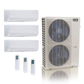 48,000 BTU ACiQ Standard 24 SEER2 3 Zone Wall Mount Mini Split Heat Pump System - R454B | 230V - 12 + 18 + 24 - ES-48Z-M6C / ACIQ-12W-HH-MD / ACIQ-18W-HH-MD / ACIQ-24W-HH-MD
