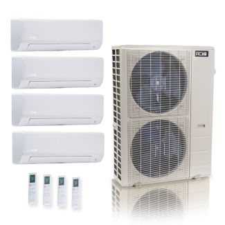 55,000 BTU ACiQ Standard 22 SEER2 4 Zone Wall Mount Mini Split Heat Pump System - R454B | 230V - 6 + 6 + 9 + 24 - ES-55Z-M6C / ACIQ-06W-HH-MD-2 / ACIQ-09W-HH-MD / ACIQ-24W-HH-MD