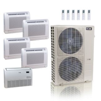 48,000 BTU ACiQ Standard 24 SEER2 5 Zone Floor Mount Mini Split Heat Pump System - R454B | 230V - 9 + 9 + 9 + 9 + 18 - ES-48Z-M6C / ACiQ-09FM-HH-MD-4 / ACiQ-18FM-HH-MD
