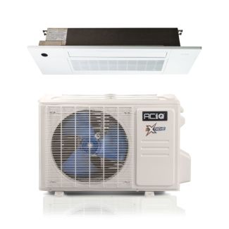 12,000 BTU 23 SEER ACiQ Single Zone Slim Ceiling Cassette Mini Split System | Extreme Series