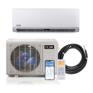 9,000 BTU ACiQ Standard 21.2 SEER2 Single Zone Wall Mount Mini Split Heat Pump System - R454B | 230V - ACIQ-9Z-HP230C / ACIQ-9W-HP230C