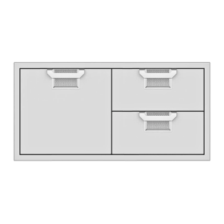 Aspire By Hestan 36-Inch Double Drawer And Single Storage Door Combo - AESDR36