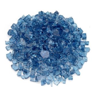 American Fire Glass® Fire Glass - Pacific Blue - 1/2 Inch