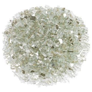 American Fire Glass® Fire Glass - Platinum Reflective - 1/4 Inch