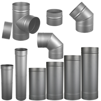 AllFuel HST 6-Inch Black Pipe Components - AFHST-SB-6