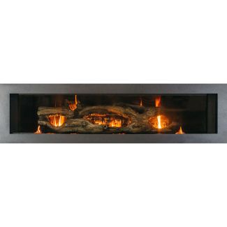 60-Inch Linear Gas Fireplace Direct Vent 50K BTU Includes Remote & Blower by Breckwell - BH6113LFP
