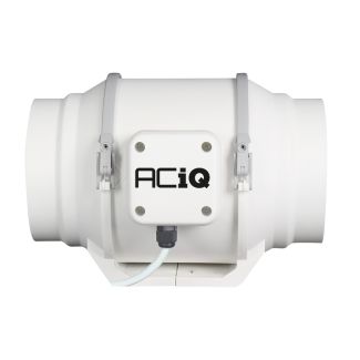 ACiQ 4 Inch Mixed Flow Inline Duct Fan - White