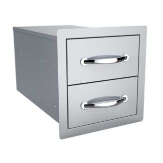 Sunstone Classic  14-Inch SS Double Access Drawer - B-DD12
