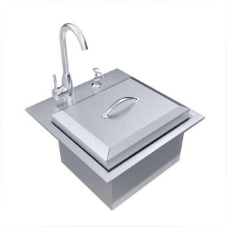 Sunstone Premium Drop In Sink W/ Hot and Cold water Faucet & Cutting Board - B-PS21