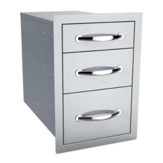 Sunstone Classic  14-Inch SS Triple Access Drawer - B-TD18