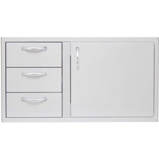 BBQ Direct Universal 39-Inch Access Door & Triple Drawer Combo (Reversible)