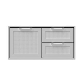 Hestan 42-Inch Double Drawer And Single Storage Door Combo - AGSDR42