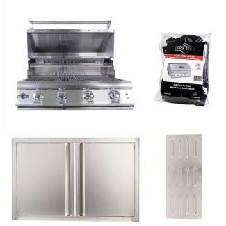 Buck Grill 32-Inch 4-Burner Built-In Gas Grill 304SS W/Lights & Outdoor Kitchen Package Options - BG 32BUCKGRILL-PKG-1