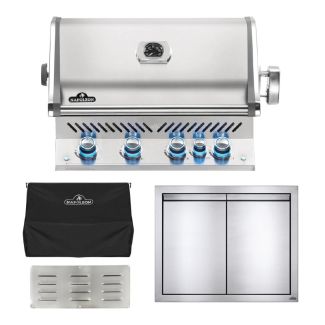 Napoleon Prestige PRO 32-Inch 4-Burner Built-In Gas Grill & Outdoor Kitchen Package - BIPRO500RB