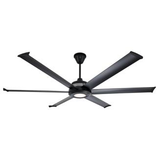 Big Ass Fans Mammoth  72" Smart Indoor/Outdoor Black Ceiling Fan with Wifi Enable and LED light