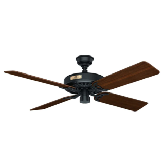 Hunter Outdoor Original 52 Inch Matte Black Ceiling Fan with Dark Brown Blades - 23838