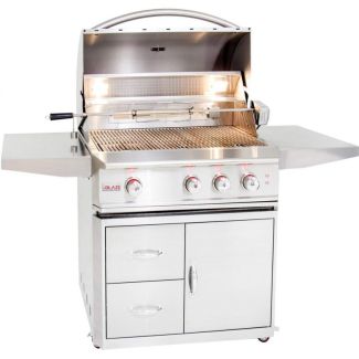 Blaze PRO 34-Inch 3-Burner Gas Grill W/Freestanding Cart - BLZ-3PRO