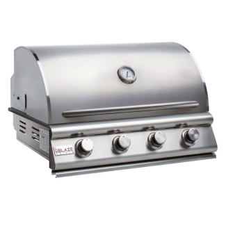Blaze Prelude LBM 32" 4 Burner Built In Stainless Steel Gas Grill for Natural Gas - BLZ-4LBM-NG