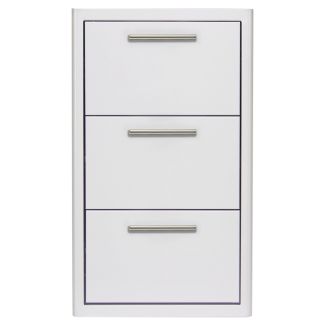 Blaze 16" Stainless Steel Triple Storage Drawer - BLZ-DRW3-R-LT