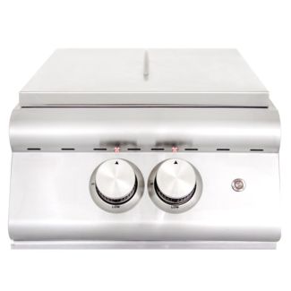 Blaze LTE Built-In Natural Gas High Performance Power Burner W/ Wok Ring & Stainless Steel Lid - BLZ-PBLTE-NG