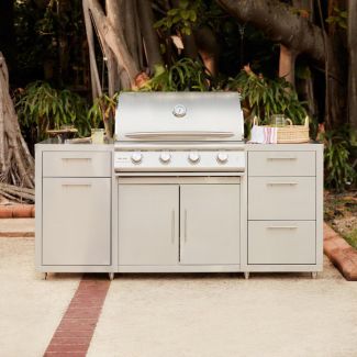 Blaze 6-FT Outdoor Kitchen Island With Blaze 4-Burner Grill - BLZ-SS-ISLAND-RO
