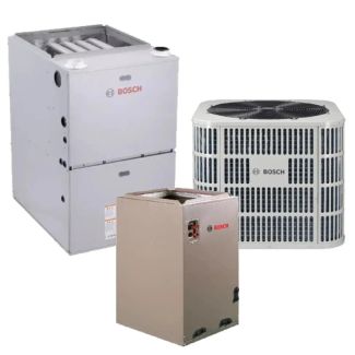 Bosch 5 Ton 16 SEER2 100,000 BTU IDS Light Series Furnace and Heat Pump System - Upflow/Horizontal - BOVA-60RXB-M15S / BMAC4248CBTA / BGH96M100C5C