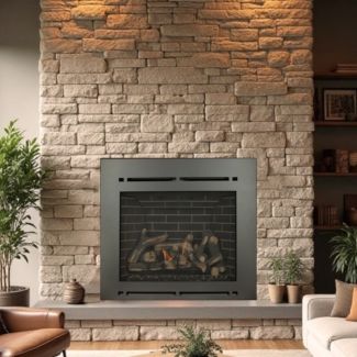 36" Gas Direct Vent Fireplace w/Remote Control & Blower by Breckwell - BH3024