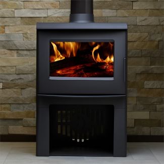 1,200 Sq Ft Wood Burning Stove with Blower & Pedestal EPA Certified by Breckwell - SW1.2 / B36T