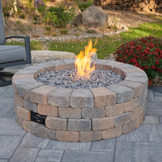 Outdoor Greatroom Bronson Round Gas Fire Pit  - BRON52-K