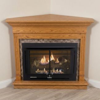 Buck Stove 34 Manhattan Vent Free Gas Fireplace with Dark Oak Classic for Propane