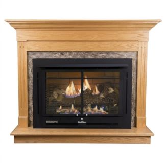 Buck Stove 34 Manhattan Vent Free Gas Fireplace with Light Oak Classic for Propane